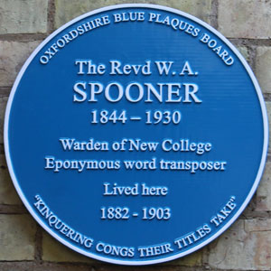 Spooner blue plaque